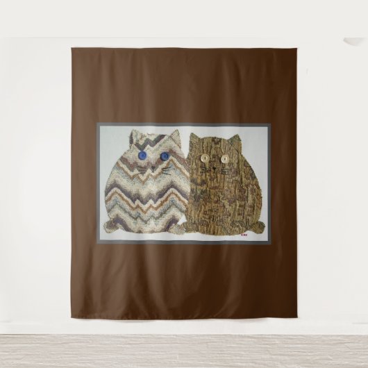 2 Vetkatten #1 Wandkleed (Voorkant)