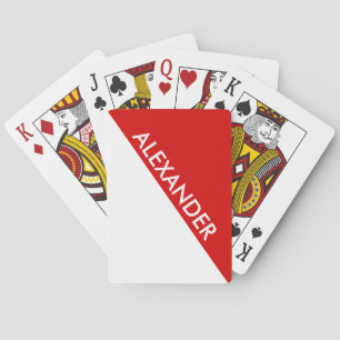 2 Vette Driehoeken Doe-Het-Zelf BG Rood Wit Pokerkaarten