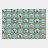 2 vierkante foto's Whimsical Kerstfeestdag Berry Inpakpapier Vel (Voorkant 2)