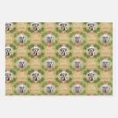 2 vierkante foto's Whimsical Kerstfeestdag Berry Inpakpapier Vel (Voorkant)