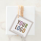 2" Vierkante Hangtags met Touw en Bedrijfslogo Bedankjes Labels (In situ)