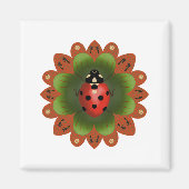 2"Vierkante Ladybug Magneet (Voorkant)