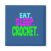 2" vierkante magneet - Eat.Sleep.Crochet.