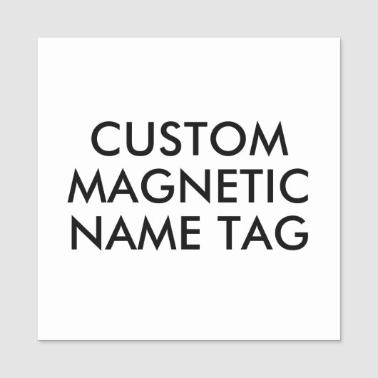 2" VIERKANTIG Magnetisch Naamlabel Leeg Sjabloon Naamplaatje (Voorkant)