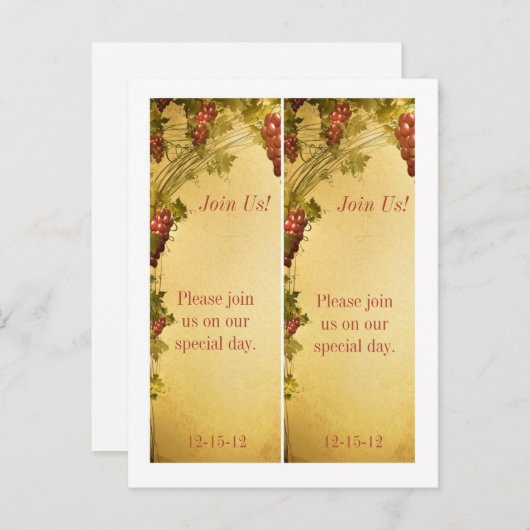 2 Vineyard Wedding Save Date Bladwijzer Aankondigingskaart (Voorkant / Achterkant)