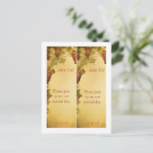 2 Vineyard Wedding Save Date Bladwijzer Aankondigingskaart (Staand voorkant)