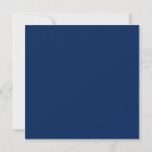 #2 Vintage donkerblauwe damasten overlay receptie  Kaart (Achterkant)