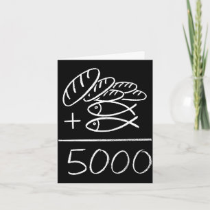 2 vissen 5 broden jesus voedt de 5000 christenen kaart