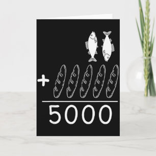 2 Vissen 5 Broden Jezus Voedt De 5000 Christelijke Kaart