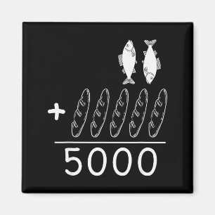 2 Vissen 5 Broden Jezus Voedt De 5000 Christelijke Magneet