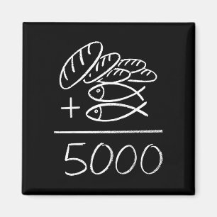 2 vissen 5 broden Jezus voedt de 5000 christen Magneet