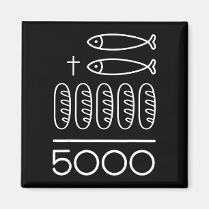 2 vissen 5 broden Jezus voedt de 5000 christen Magneet