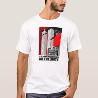 2-vlakken 3-Gebouwen doen de Wiskunde T-shirt