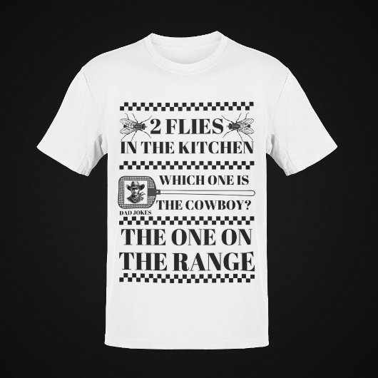 2 vliegen in de keuken hilarische papa grap komedi t-shirt
