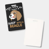 2 Voel je veilig in de nachtrust met een beagle Badge (Voor- en achterkant)