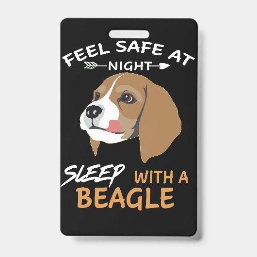 2 Voel je veilig in de nachtrust met een beagle Badge (Voorzijde)