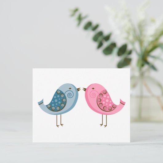 2 Vogels Briefkaart (Staand voorkant)