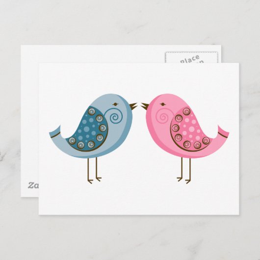 2 Vogels Briefkaart (Voorkant / Achterkant)