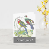 2 Vogels op een tak, "Dank je!" Kaart (Gele Bloem)