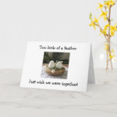 2 VOGELS VAN EEN VEREN TWEELINGWENS WE WAREN SAMEN KAART (Gele Bloem)