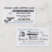 2 voor 1 biz-kaart visitekaartje (Voorkant / Achterkant)