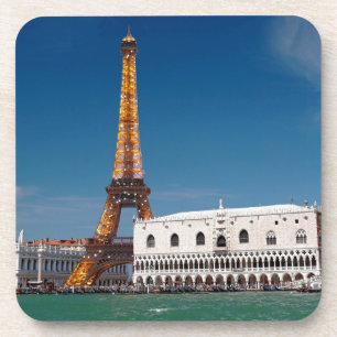 2 voor 1 Venetië en Parijs - Gemengde wereld Drankjes Onderzetter