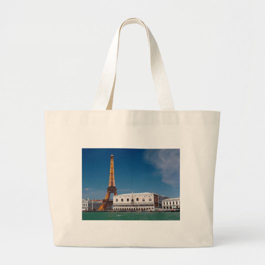 2 voor 1 Venetië en Parijs - Gemengde wereld Grote Tote Bag (Voorkant)