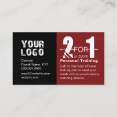 2 voor 1 Visitekaartjes met korting (Achterkant)