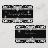 2 voor Lisa Bling Black Elegant Visitekaartje (Voorkant / Achterkant)