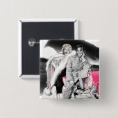 2 voor weg 2 vierkante button 5,1 cm (Voorkant /achterkant)