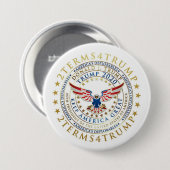 2 Voorwaarden 4 Trump Ronde Button 7,6 Cm (Voorkant /achterkant)