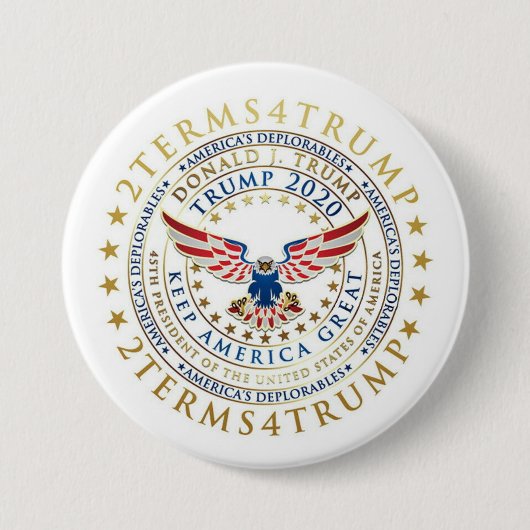 2 Voorwaarden 4 Trump Ronde Button 7,6 Cm (Voorkant)