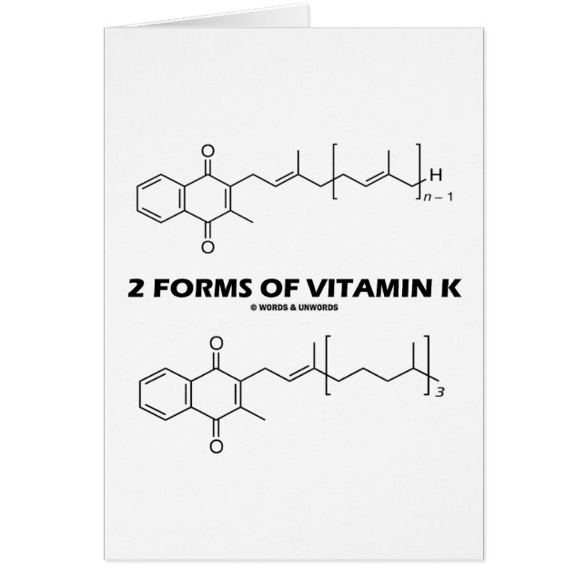 2 Vormen van vitamine K (chemische moleculen) (Voorkant)