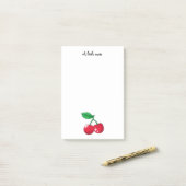 2 vrienden van rode kersen - gepersonaliseerd post-it® notes (Op bureau)