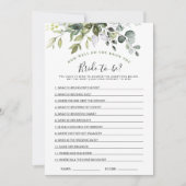 2 Vrijgezellenfeest Spelletjes Elegante Eucalyptus Kaart (Voorkant)