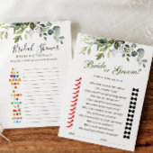 2 Vrijgezellenfeest Spelletjes Elegante Eucalyptus Kaart