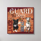 2 waakhonden canvas afdruk (Voorkant)