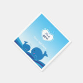2 walvissen blauw Baby shower Schattigee feestserv Servet (Hoek)