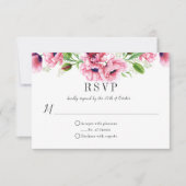 #2 Waterverf Roze papaver Greenery RSVP (Voorkant)