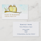 2 Waterverf van de bruine Eigenaars Visitekaartje (Voorkant / Achterkant)