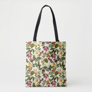 2-weg Handgeschilderd Exotisch Tropisch Fruitpatro Tote Bag