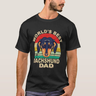 2 Werelds Dachshund Papa Vintage T-shirt