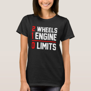2 Wielen 1 Motor 0 Grenswaarden van de vuilnisbell T-shirt