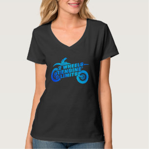2 wielen 1 motor 0 grenzen Dirt Biker Motorfiets T-shirt