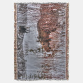 2 Wilde Canadese gans in Winter Snow I Deken (Voorkant Verticaal)