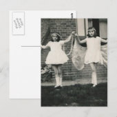 2 winkelwagens met postkaart (Voorkant / Achterkant)