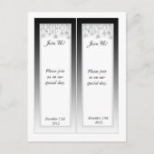 2 Winter Diamond Bruiloft Save the Date Bladwijzer Aankondigingskaart (Voorkant)