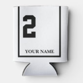 2 Wit met Zwart Paard Zadeldeken Custom Blikjeskoeler (Voorkant)