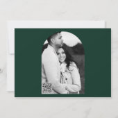 2 Witte Geschilderde Rozen Bruids Shower Uitnodigi Kaart (Achterkant)