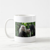 2 Witte gezicht Capuchin apen Koffiemok (Links)